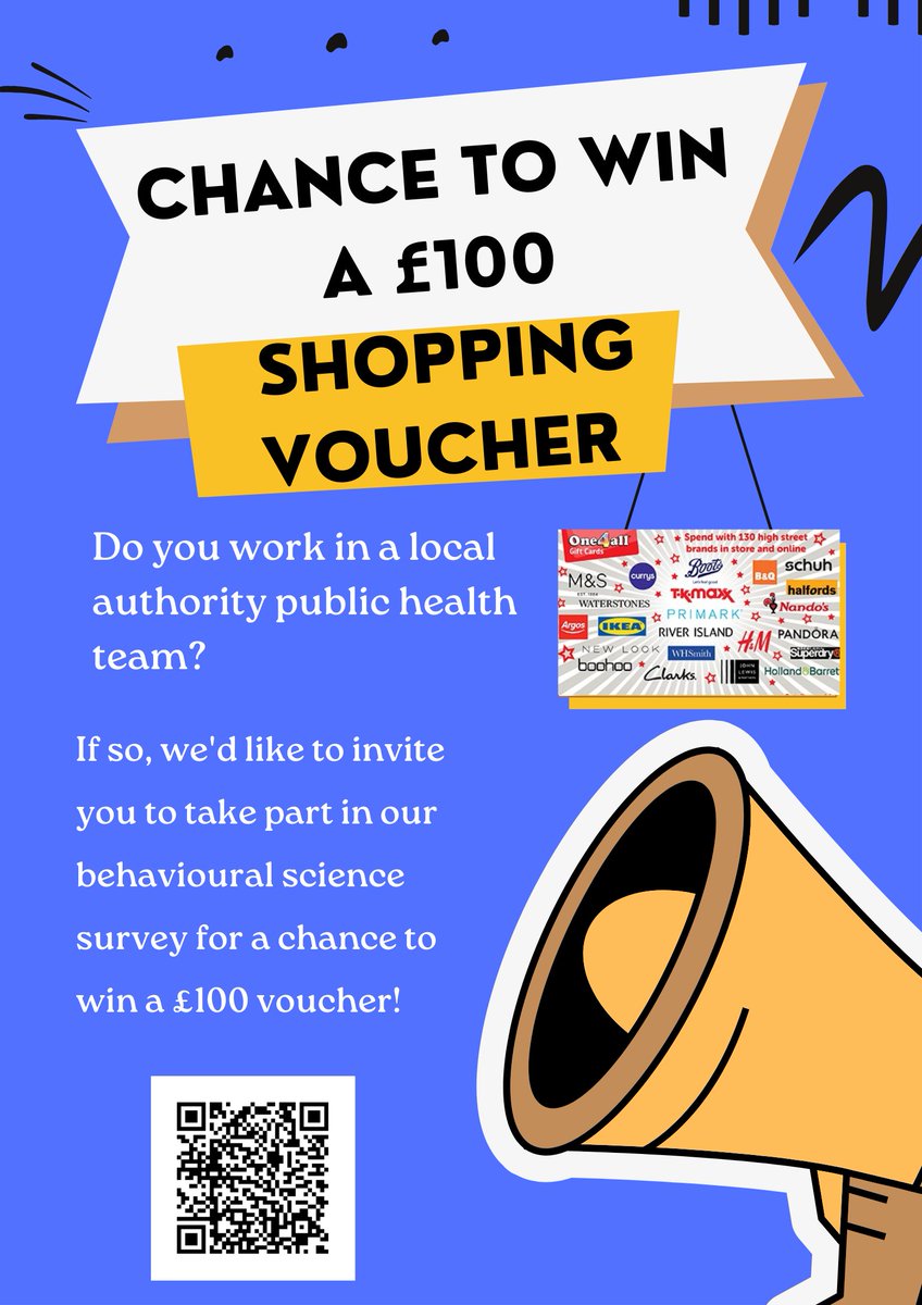 📢Don't miss out on the final opportunity to be part of our behavioural science research! 📢 Contribute to our national survey and play a vital role in shaping strategies for future public health practice! @ISPAR_UoB Survey closes Monday 10th July: tinyurl.com/w8mrmfbr