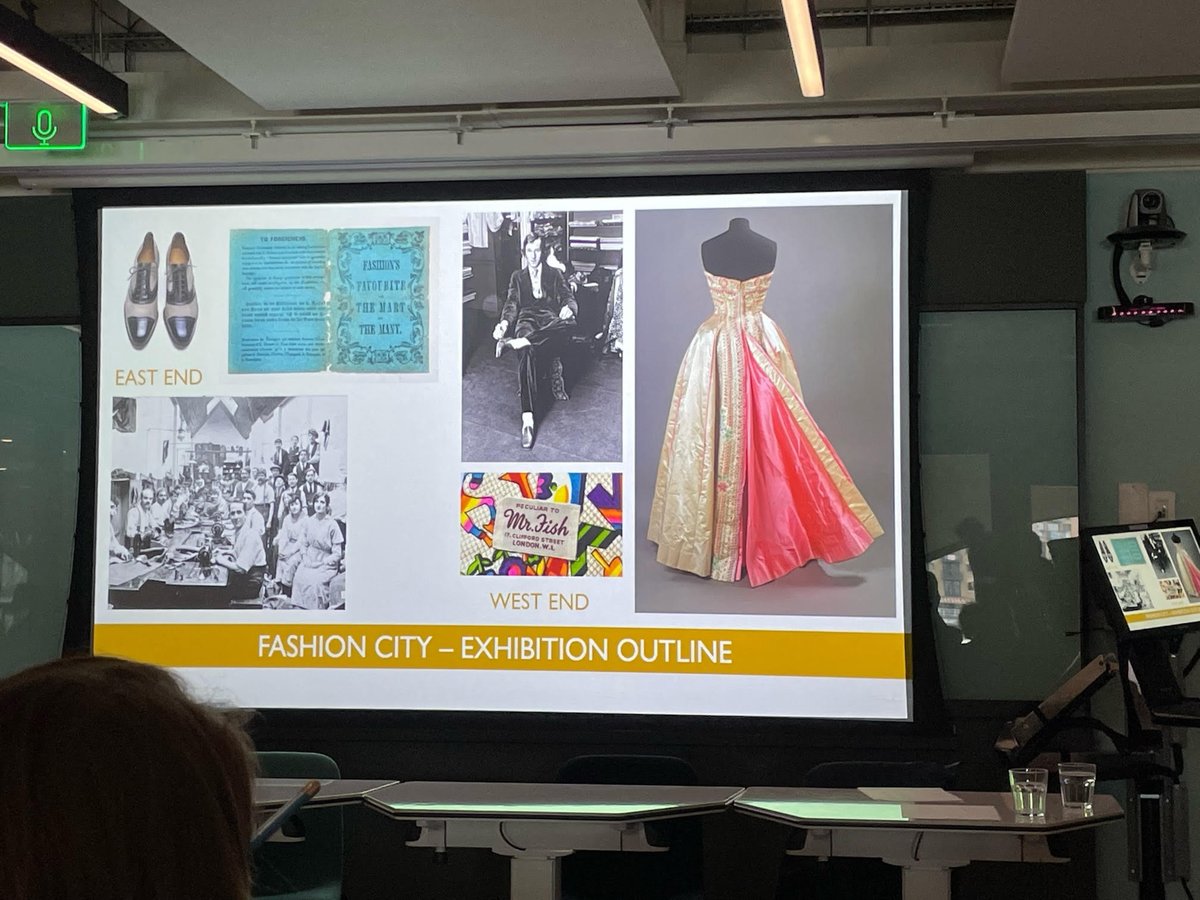 An absolutely brilliant lecture. Thank you so much <a href="/bethanbide/">Bethan Bide</a> and @LucieWhitmore Really looking forward to seeing more of this research at the Dockland's Fashion City exhibition <a href="/MuseumofLondon/">MuseumofLondon</a> museumoflondon.org.uk/museum-london-…