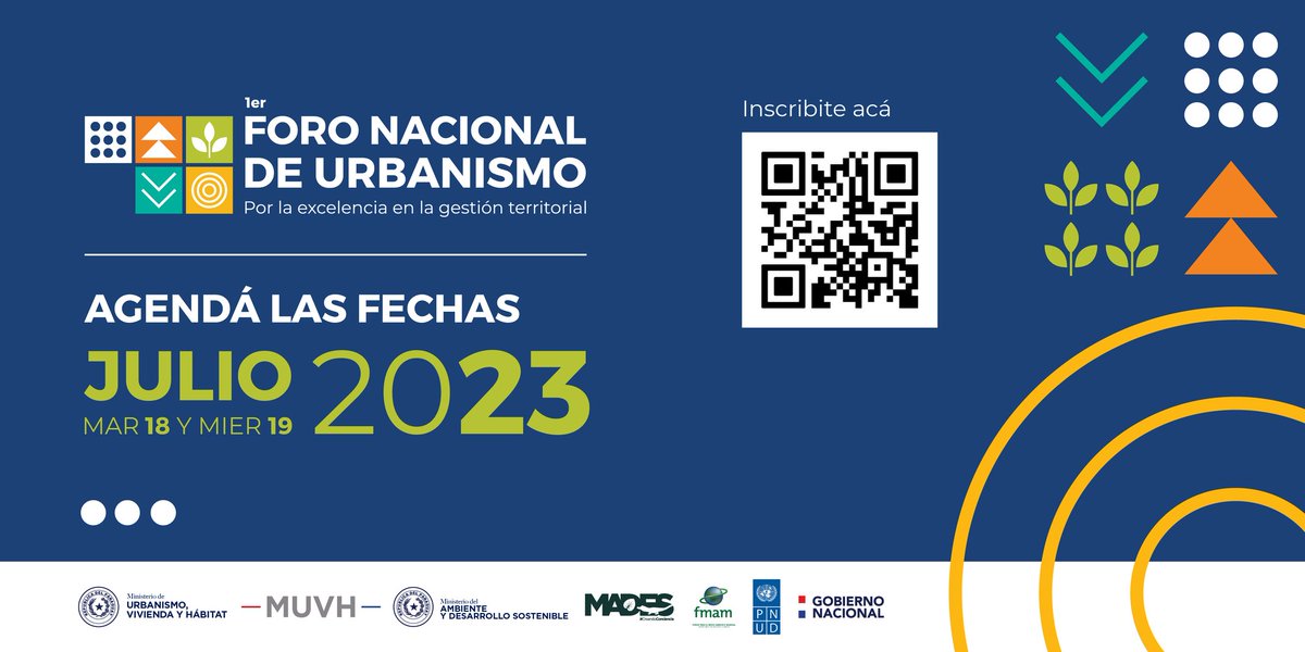 ¡No te pierdas el 1er Foro Nacional de Urbanismo!

Unite a este emocionante evento diseñado para fomentar la colaboración y el intercambio de buenas prácticas, con el objetivo de promover un desarrollo urbano más sostenible, inclusivo y resiliente 🚌🏡♻️

Guarda las fechas en tu