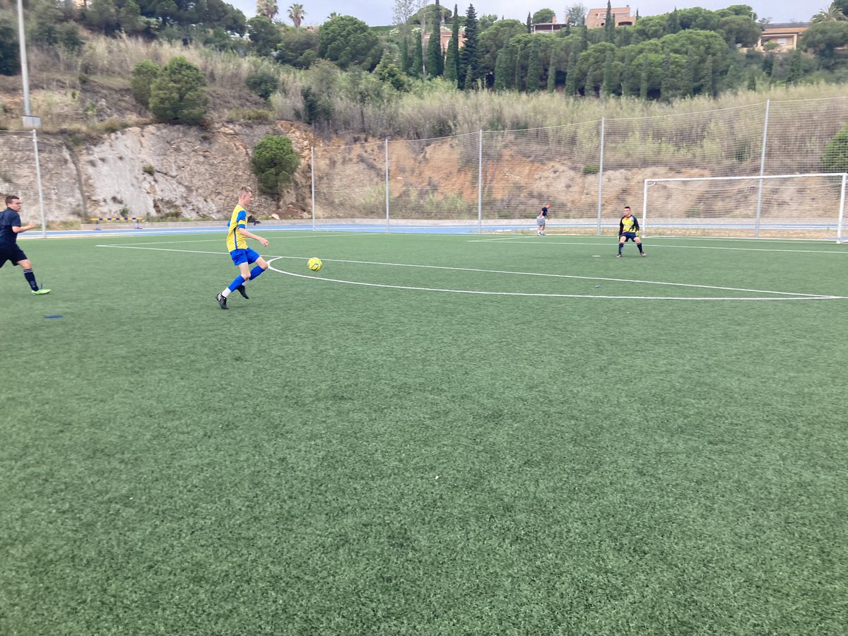 First up it’s the year 10’s - currently half time with blue band 2 - 0 yellow band