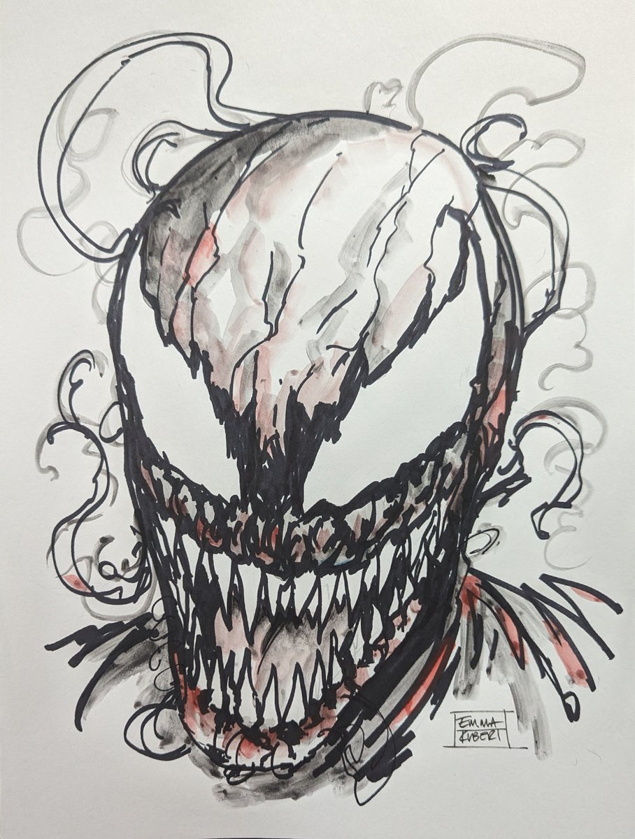outsidelongbox's tweet photo. Badass Carnage commission done by Art of Emma Kubert ! Can't wait to frame it and put it on the Carnage wall!!

#emmakubert #FanExpoDenver #art #cqrnage #ThinkingOutsidetheLongbox #outsidethelongbox #TOTLB #outsidelongbox https://t.co/oXoKyeAZiM