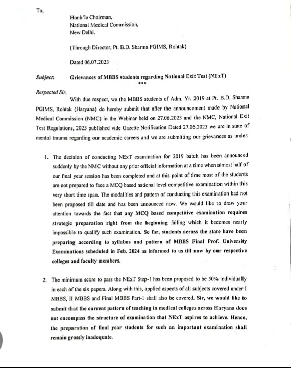 BitthuPankaj's tweet photo. Strong appeal that representations for exempting 2019 batch from NExT exam should be sent by all MBBS 2019 batch students all over India through proper channel i.e., through your respective Dean/Director/Vice Chancellors so that pressure builds up on @NMC_IND
#NONEXTFOR2019BATCH https://t.co/z3eh5o6Ftg