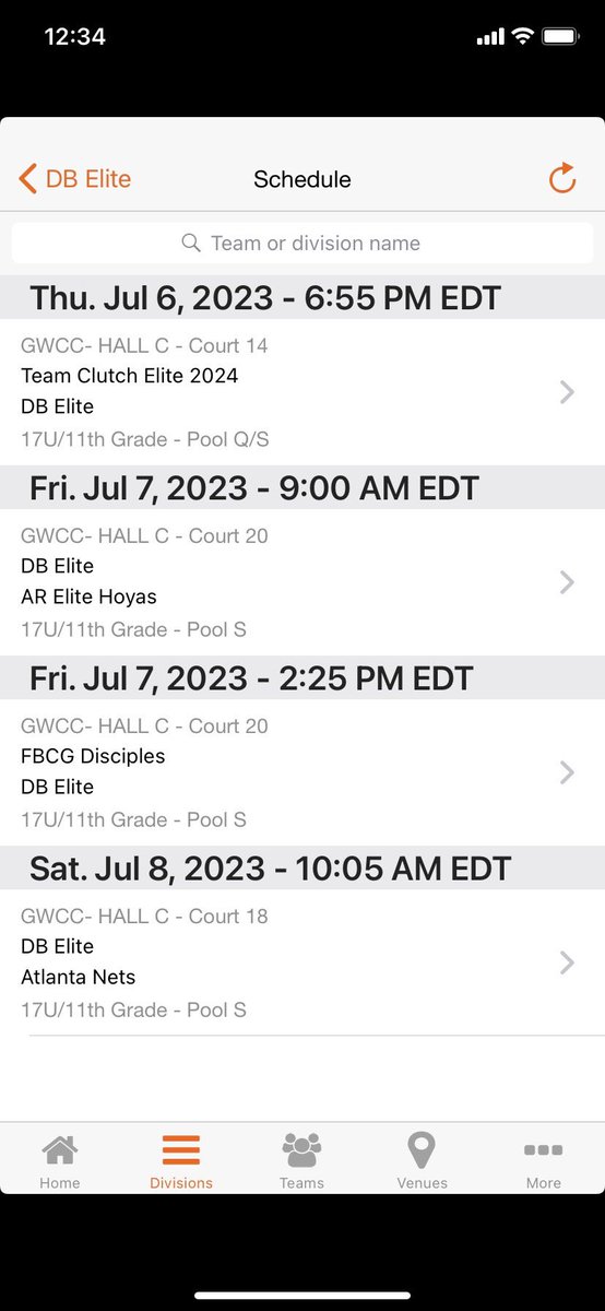 I will be playing with @DBelitecircuit this weekend in the @hoopseen Best of the South tournament in Atlanta, Georgia. Here is my schedule for the live period: