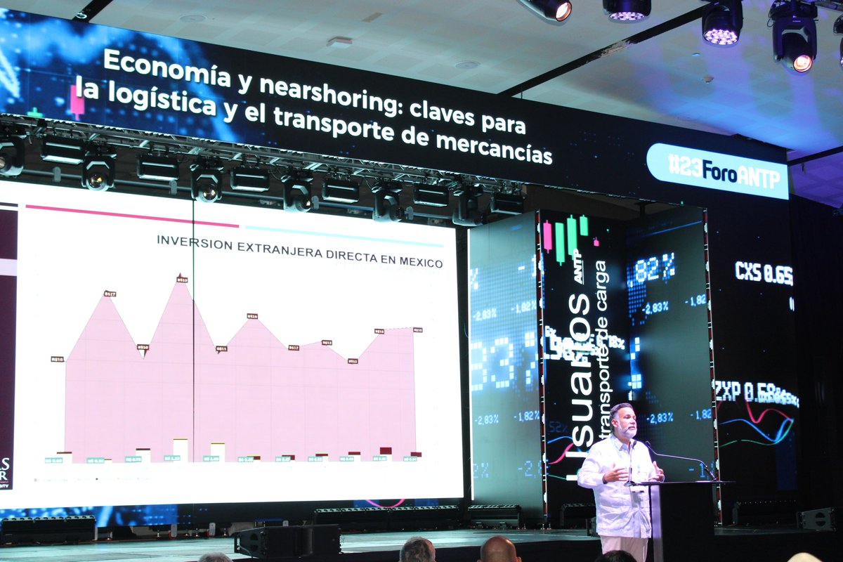 <a href="/jdanielcova/">Daniel Covarrubias</a>, Director del Centro de Texas para el Desarrollo Económico y Empresarial Fronterizo, abordó el tema de Nearshoring y la posición de México como socio comercial con EE.UU., destacando al Puerto aduanal de Laredo como punto estratégico comercial durante #22ForoANTP
