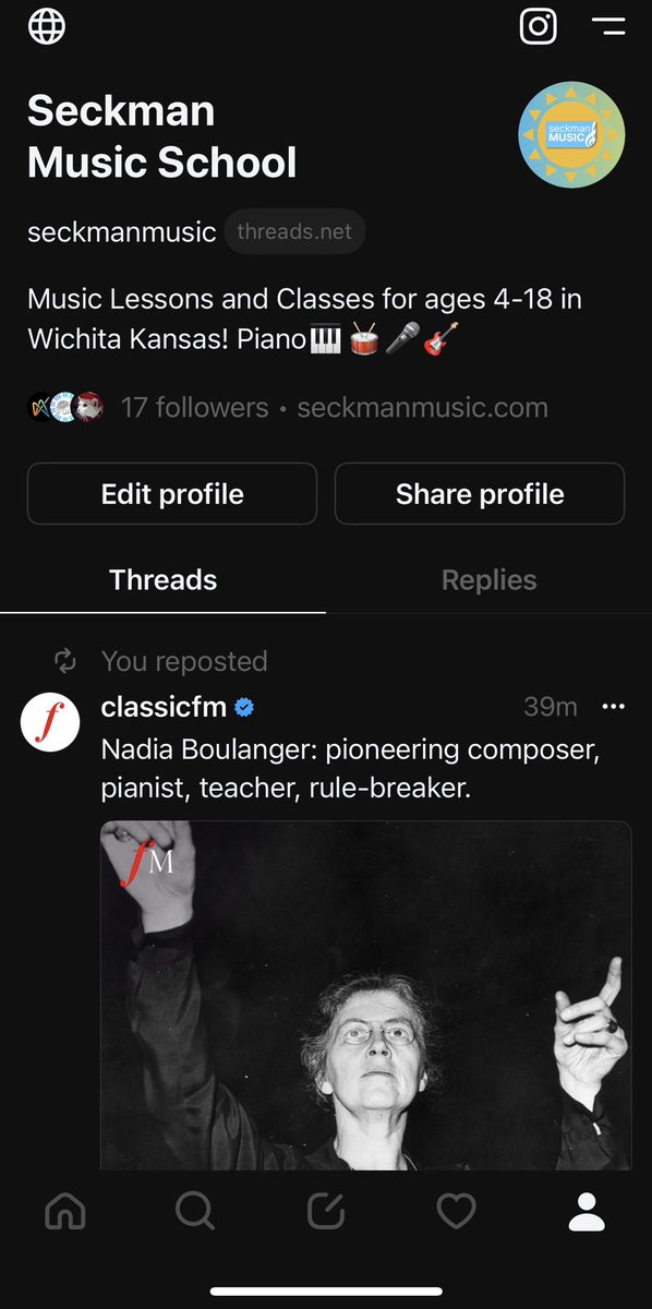 SeckmanMusic's tweet photo. We’re trying out Threads! Check us out!! https://t.co/k7p6oVOvmh https://t.co/M5IQTkUsAM