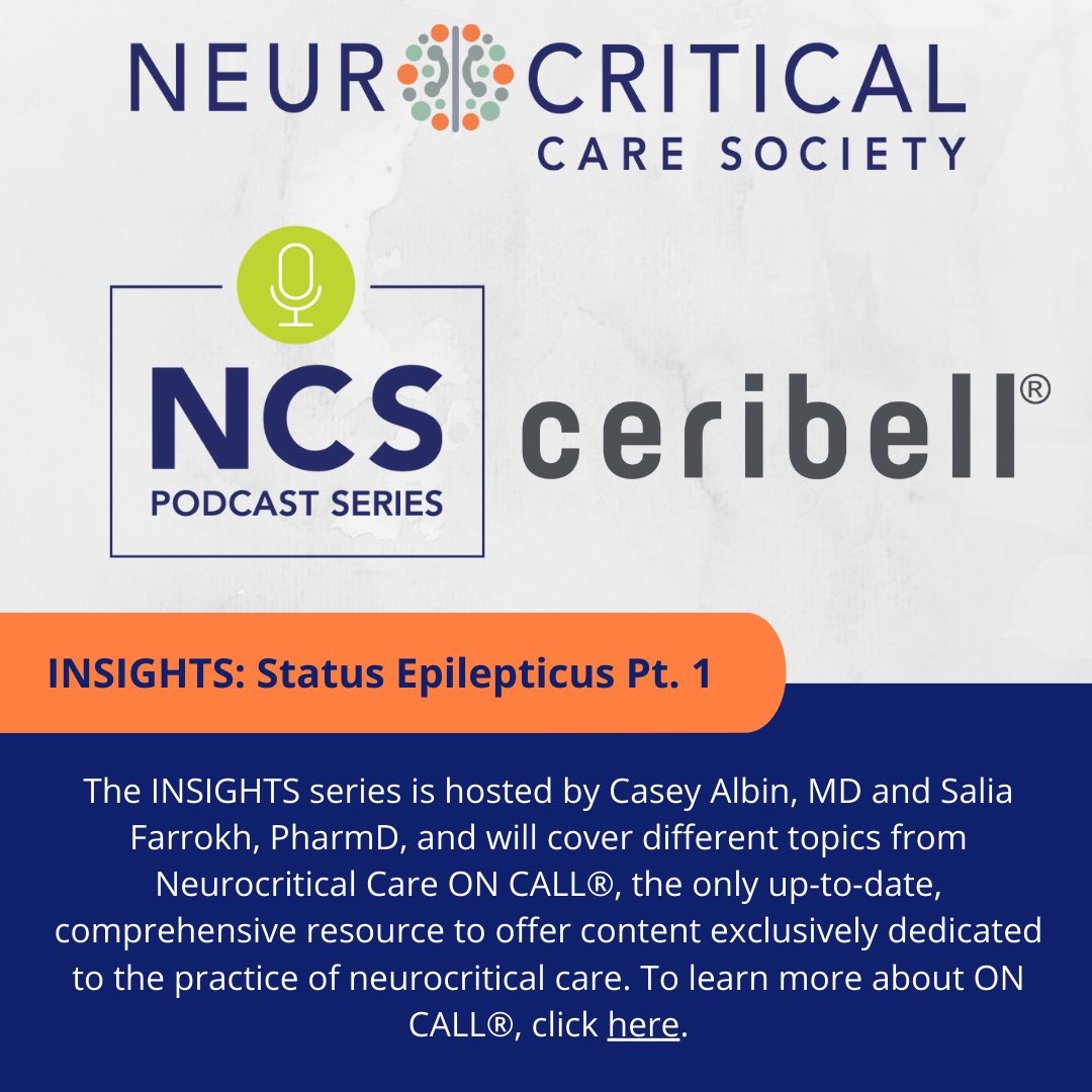 It’s here! 🥳 @salia_farrokh & I have had so much fun recording these snack-sized episodes featuring content from @neurocritical’s ONCALL chapters! New to #ncc? Trainee? Just want some practical clinic/pharm pearls for neuro emergencies! Check it out👇 podcasts.apple.com/us/podcast/neu…