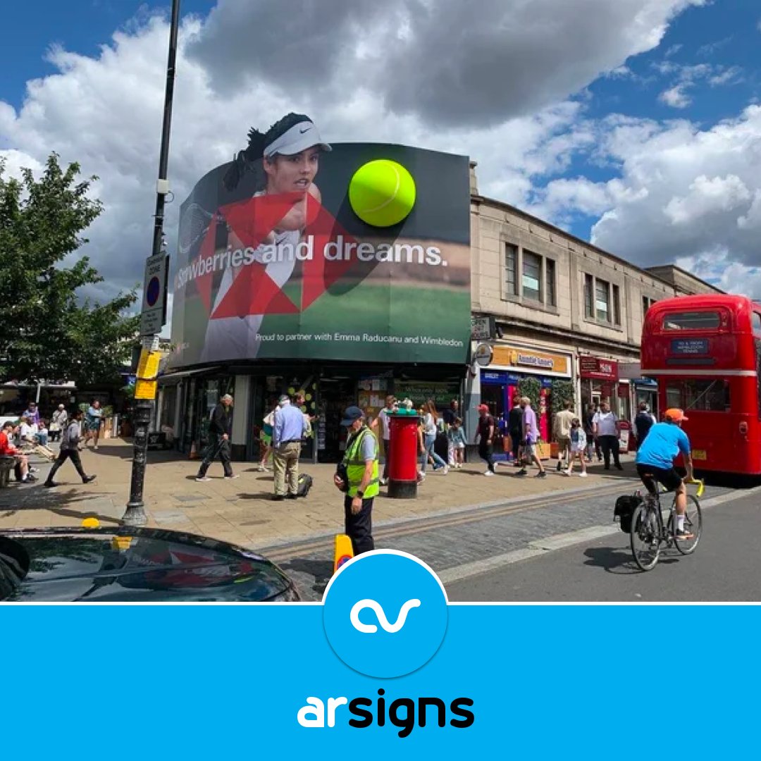 ArSigns's tweet image. As the sweet smell of cut grass, strawberries and Pimms settles on the 1st week of Wimbledon, we've pulled together our favourite tennis-related #outdooradvertising for today's #finesignfriday.

A special nod to Sir Andy for this one.