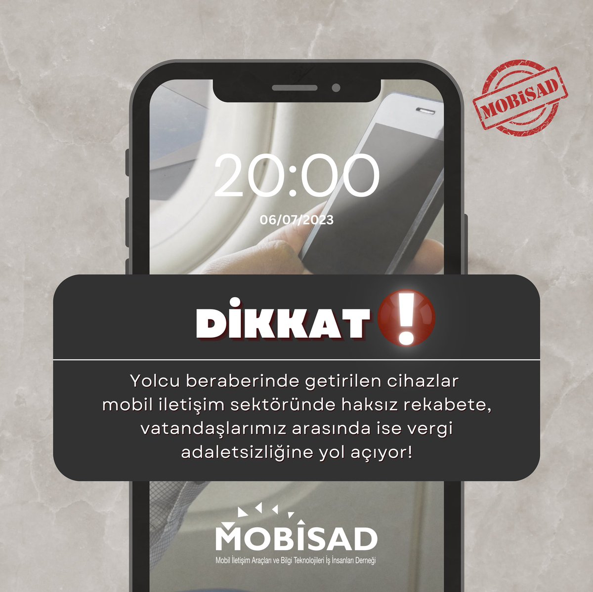 mobisadorg's tweet photo. Yolcu beraberinde getirilen cihazlar, mobil iletişim sektöründe haksız rekabete, vatandaşlarımız arasında ise vergi adaletsizliğine yol açmaktadır. Ülkemizde vergi indirimleri gerçekleştirilerek yurt dışından cihaz almanın cazibesi ortadan kaldırılmalıdır. İlgili kurumlarımızdan konunun acilen ele alınmasını talep ediyoruz. Kamuoyuna saygıyla duyururuz.