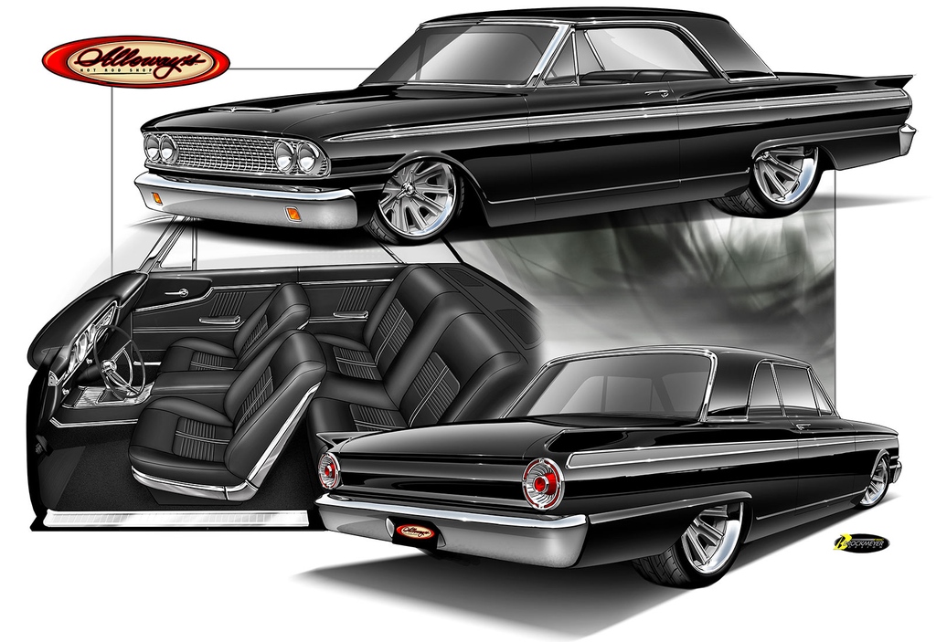 modernrodding's tweet image. Do you like @ericbrockmeyerdesign's rendering of Alloway Hot Rod Shop's Boss 429 Powered 1963 Ford Fairlane? Check out the real thing. #ModernRodding inthegaragemedia.com/alloway-built-…