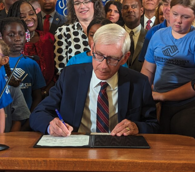 BREAKING: Wisconsin's Democratic Gov. Tony Ever scores a jaw-dropping victory by increasing funding for public schools in the state every year for the next four hundred years. Yes. You read that correctly. 400 years. And the way he did it is truly amazing... Gov. Evers used his…