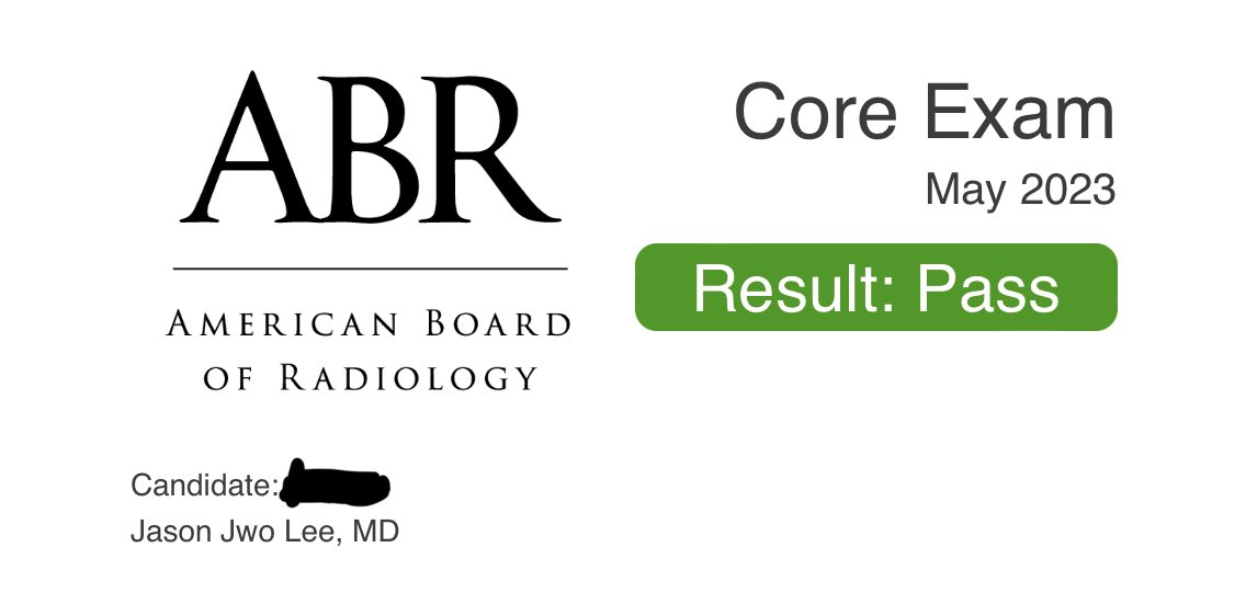 Jason Lee (@jasonleeradmd) on Twitter photo Radiology Core exam ✅✅✅
This is definitely one of the hardest exams that I’ve ever taken.
Ready to wrap up 4th year 🙌🙌
#radres <a href="/RadiologyACR/">American College of Radiology</a> <a href="/UAZMedImaging/">UArizona Department of Medical Imaging</a> <a href="/UofAZRads/">UArizona Radiology Residencies</a> Radiology Core exam ✅✅✅
This is definitely one of the hardest exams that I’ve ever taken.
Ready to wrap up 4th year 🙌🙌
#radres <a href="/RadiologyACR/">American College of Radiology</a> <a href="/UAZMedImaging/">UArizona Department of Medical Imaging</a> <a href="/UofAZRads/">UArizona Radiology Residencies</a>