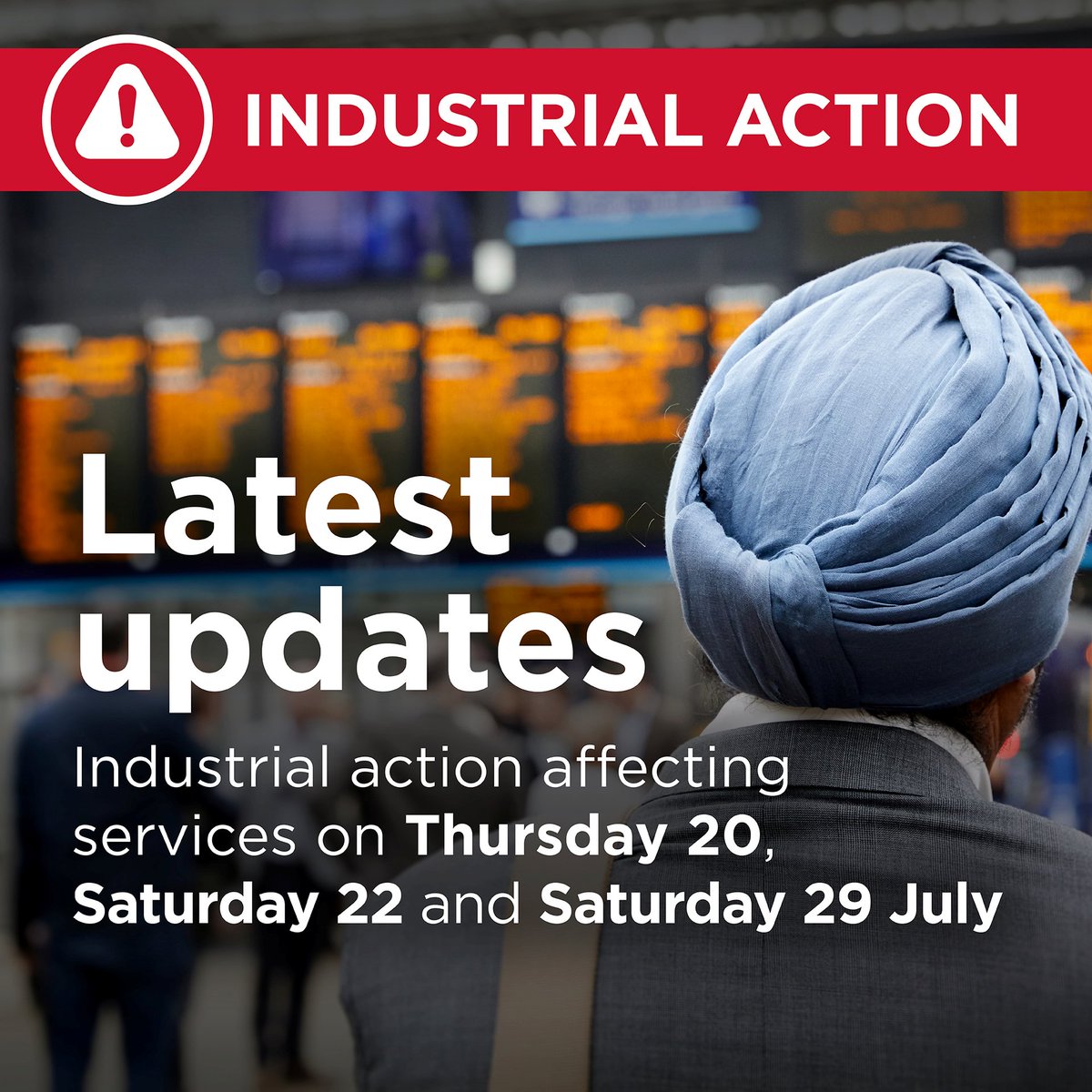 LNER's tweet photo. Our trains are back on sale for days with industrial action (20,22, 29 July) with a provisional timetable.

We are running a reduced timetable, so expect trains to be very busy on these days. 

For the latest updates, please visit: https://t.co/yguH13Gq40 https://t.co/JiEXdWhMyX