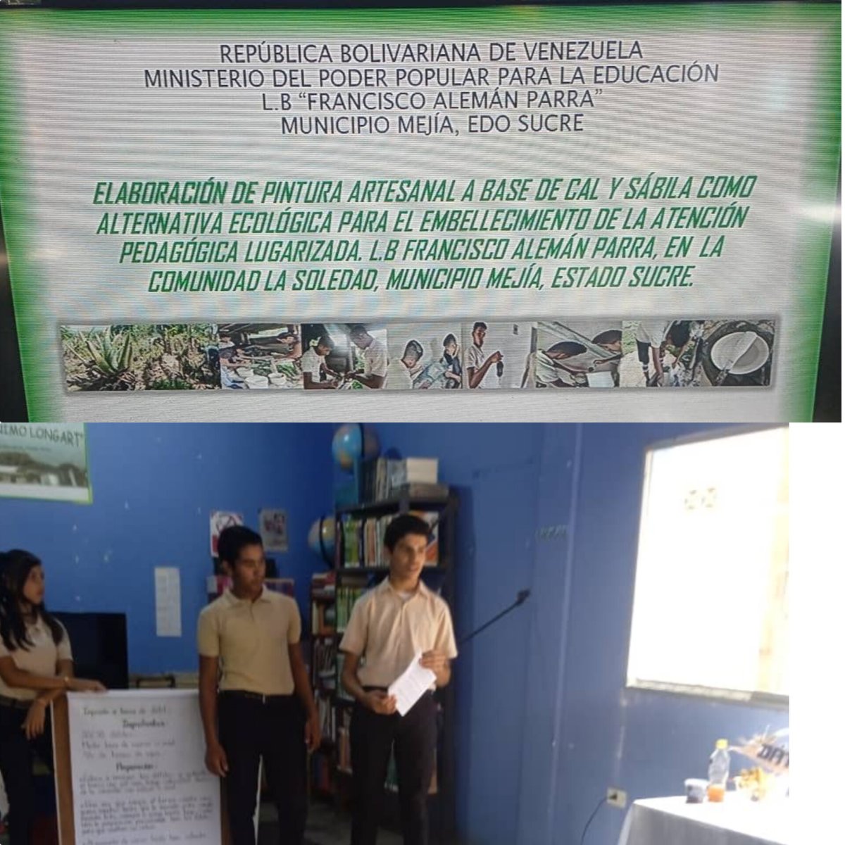 sanantonio91507's tweet photo. Presentación de proyectos de investigación Estudiantes de 5to año, atención lugarizada liceo Bolivariano Francisco Alemán Parra.En Mejia estamos impulsado la Educación de Calidad a través del centro de Desarrollo de la calidad Educativa.
#JuntosPorLaEducaciónDelFuturo https://t.co/s4WlUR8sDg
