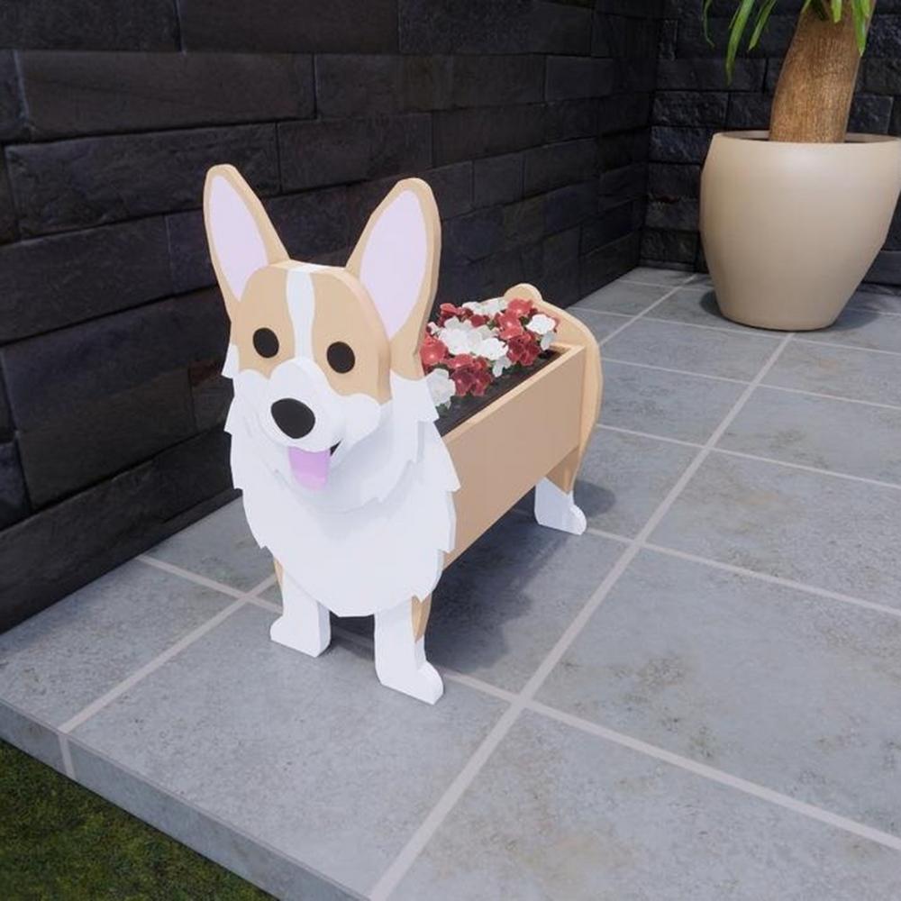 Beautiful Corgi Shaped Flower planter Got it from here: gifteclub.com/collections/co…