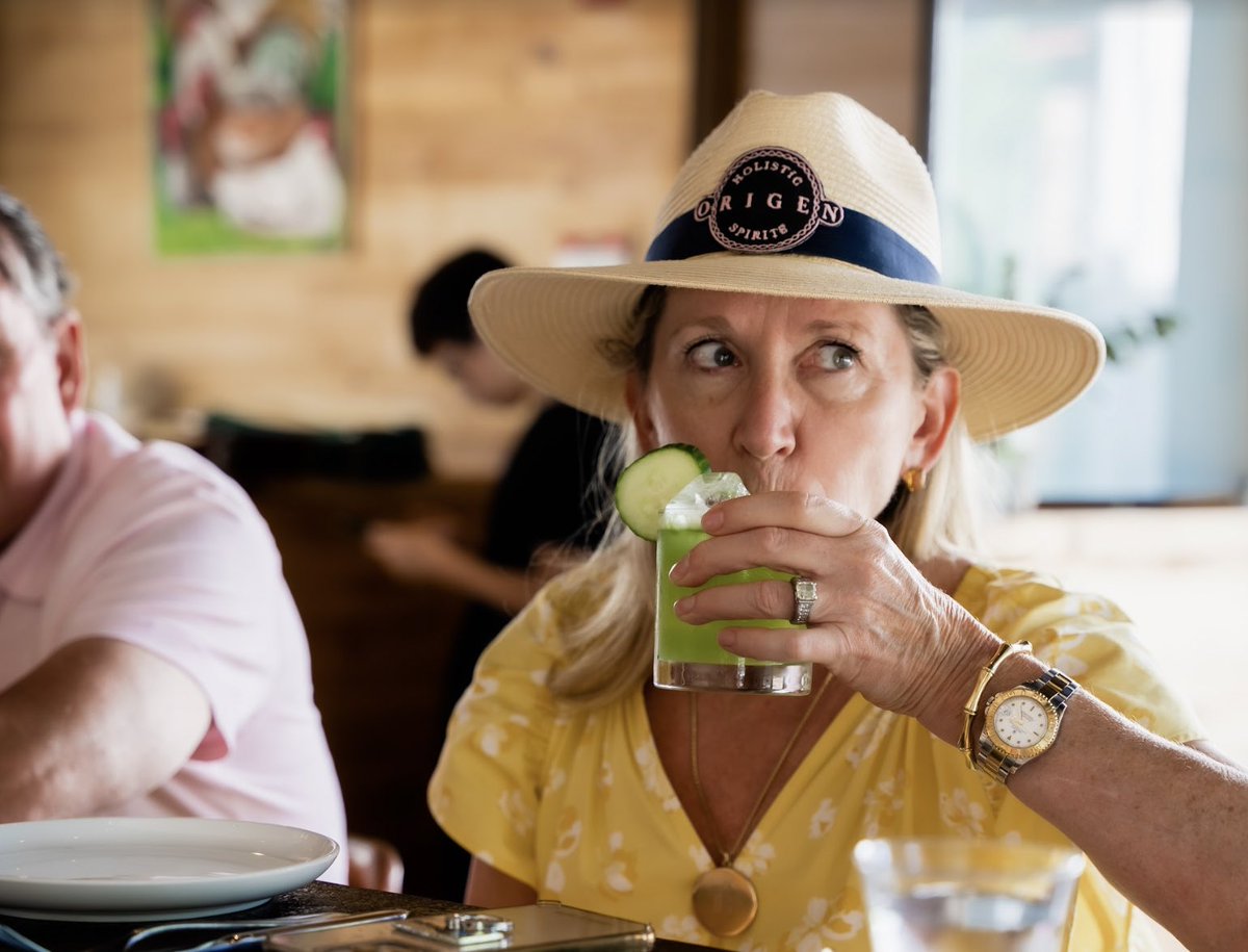 Thirsty Thursday has never been hotter🔥
Sip up this weekend with Origen Holistic Spirits like Founder and CEO <a href="/amyholmwood/">Amy Holmwood</a> 🥃🥂
Mmm. Plant based never sounded so good. 

#origenholisticspirits #plantbased #hamptons #summervibes #thirstythursday #hotsummerdays