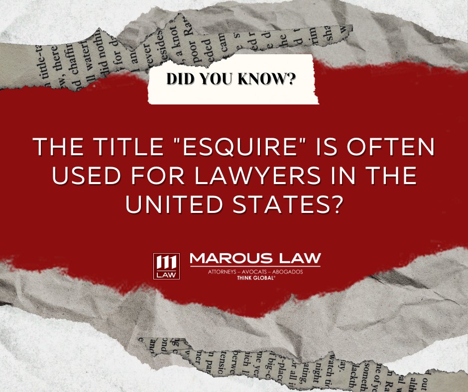 MarousLaw's tweet photo. The term originated in England as respect for men of higher social standing. Over time, it became associated with lawyers. In the US, the title "Esq." is used to indicate that an individual is a licensed attorney or primarily associated with the legal profession. #MarousLaw https://t.co/JTPSOp8337