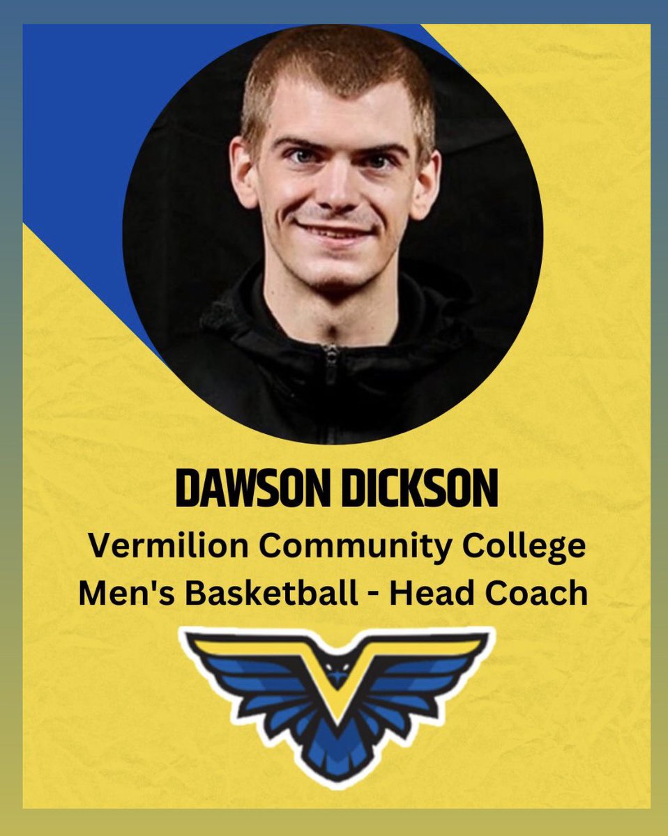 I’m extremely excited to be the next head coach for the Men’s Basketball program at Minnesota North - Vermilion Community College! Thank you to everyone at VCC that was involved in the process and for taking a chance on the kid from New Hampshire. I can’t wait to get started!!