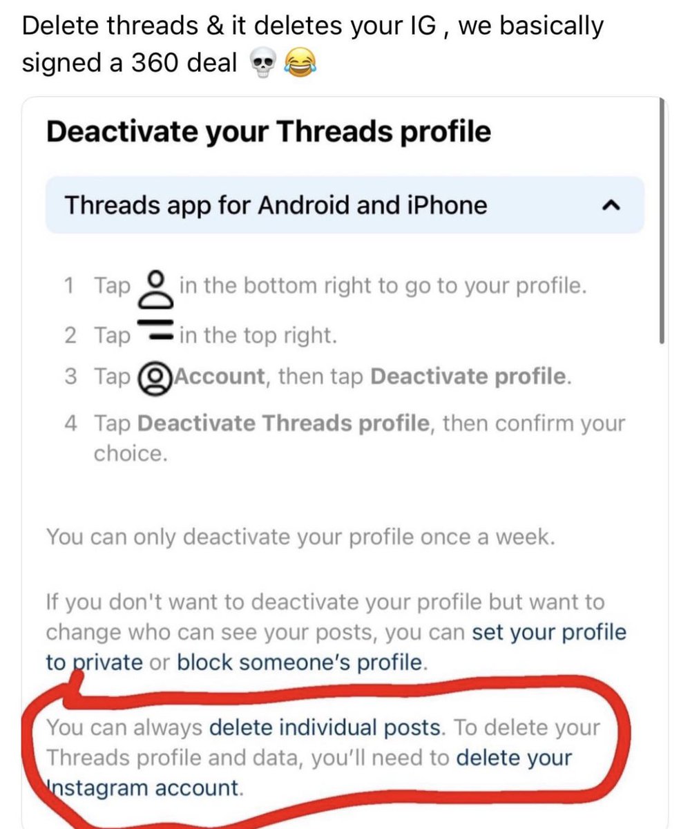 Eunicedwong's tweet photo. 🚨🚨🚨🚨🚨

BEWARE BEFORE YOU GET ON THREADS. 

IT’S A ONE WAY DEAL 🤣 #threadapp https://t.co/wDHAmC3VFo