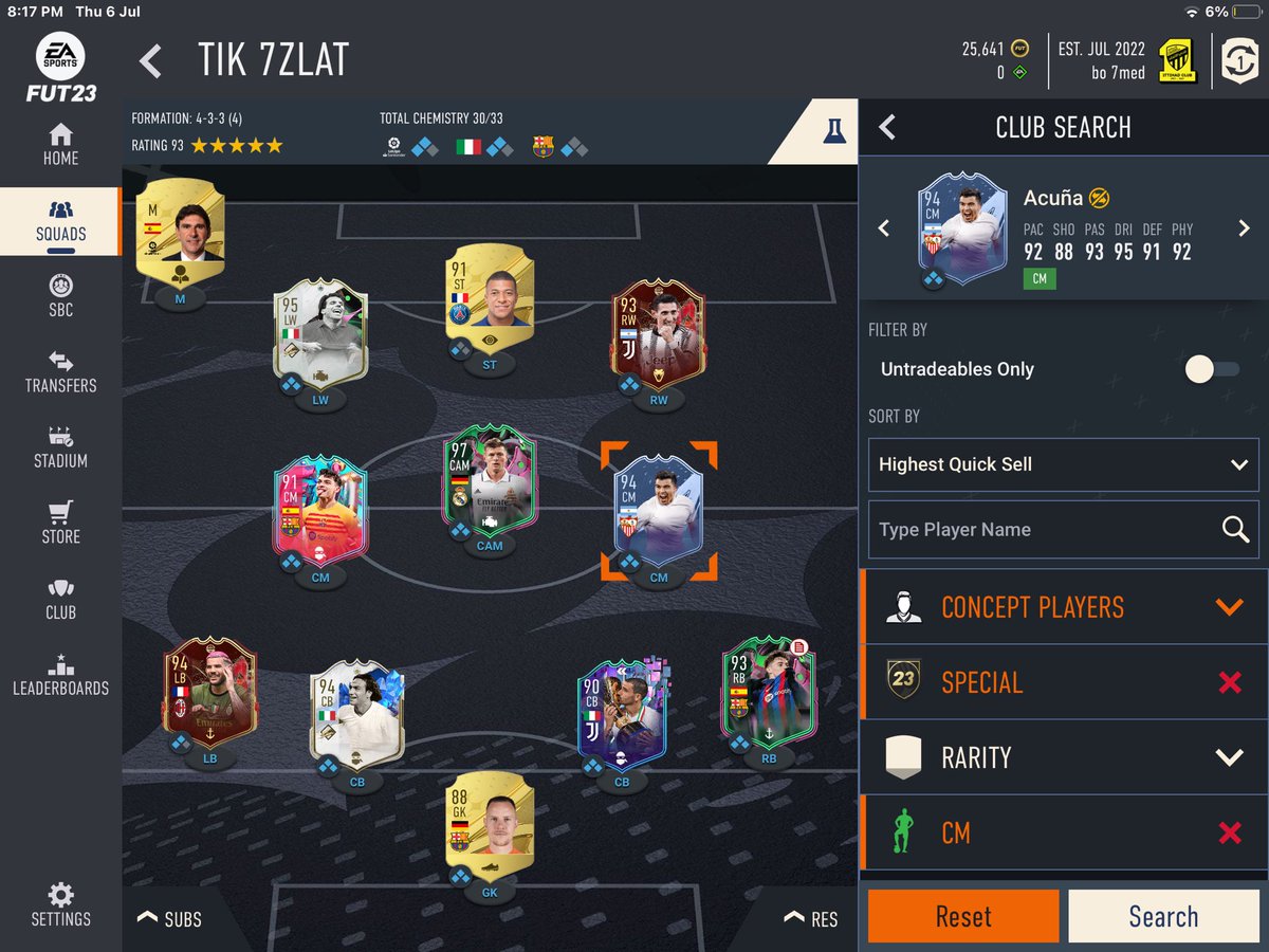 i4q_1's tweet photo. @fut_fifaa نصايحك ابي مهاجم يشبك بدال مبابي ب ١٥٠ الف تقريباً + اكونيا بسويه https://t.co/sOgYeiIGTx