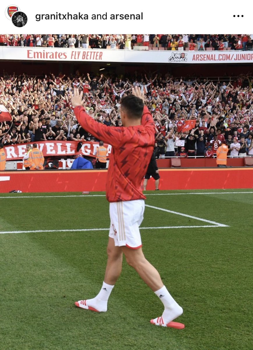 Granit Xhaka’s farewell message to Arsenal. 😢❤️ #afc