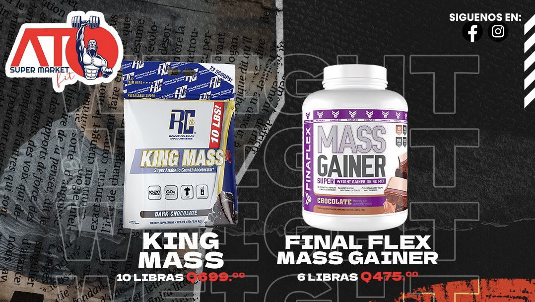 ATsupplements's tweet image. Ganadores de masa muscular! 
Los favoritos de nuestros clientes disponibles 😁

Pídelos hoy por WhatsApp: +502 31941949

#massgainer #fitness #gt #suplementos #proteina #creatina #ATSUPPLEMENTS
