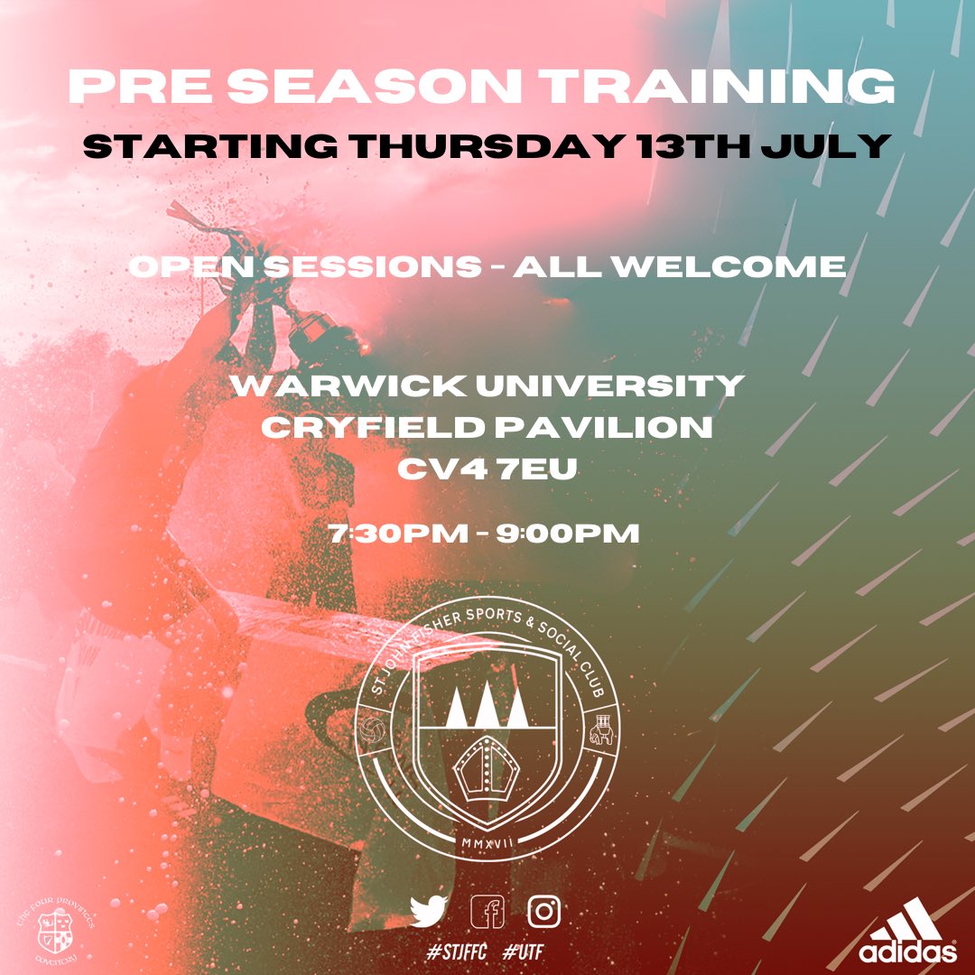 STJFFC's tweet photo. PRE-SEASON 🏃🏻⚽️

We’re back. Get involved. All welcome.

#UTF🔴⚫️ https://t.co/hY7D0xxL7L