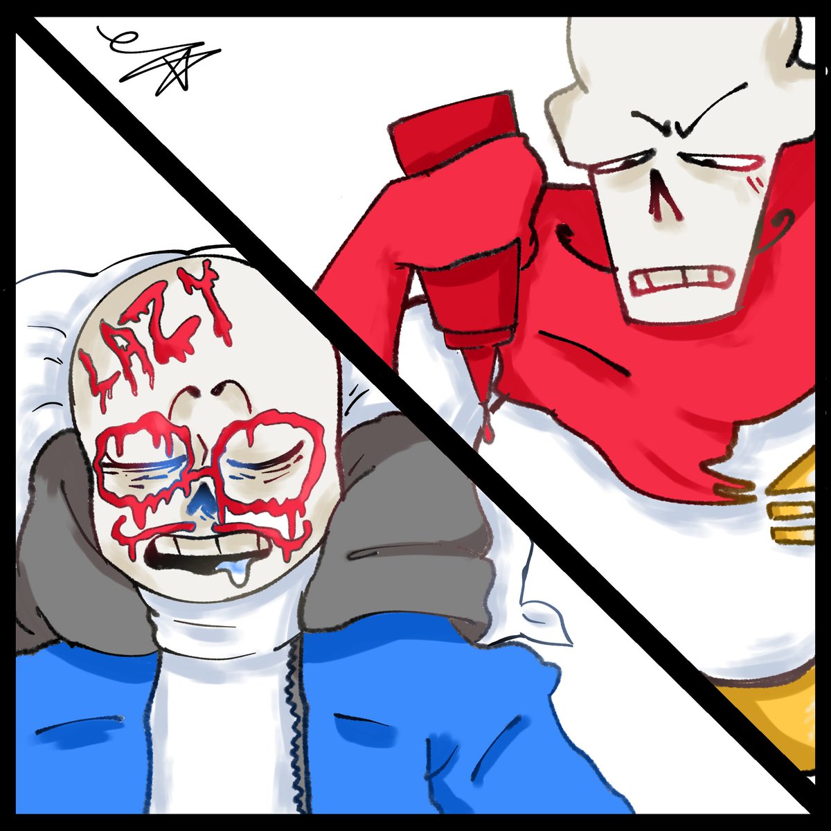 _Flower_501's tweet photo. Papyrus gets his revenge every time Sans is lazy 
#undertale #sans #undertaleFanart #Papyrus https://t.co/3aPsnTv1Nt