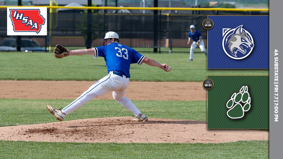 Waukee NW Wolves Activities (@nwhswolves) on Twitter photo Tomorrow <a href="/NWWolvesBB/">Waukee Northwest Baseball</a> hosts the first round of Substate 8 vs <a href="/ICWestAthletics/">Iowa City West Athletics</a>
Let's Go Wolves 🐺
🎟iahsaa.org/tickets/
⏰ 7:00 PM Tomorrow <a href="/NWWolvesBB/">Waukee Northwest Baseball</a> hosts the first round of Substate 8 vs <a href="/ICWestAthletics/">Iowa City West Athletics</a>
Let's Go Wolves 🐺
🎟iahsaa.org/tickets/
⏰ 7:00 PM