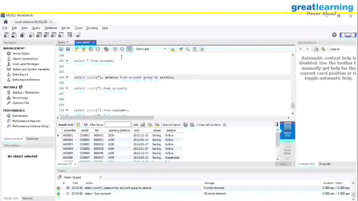 reshu_maharjan's tweet photo. Day 36
After completing 'Data Visualization with PowerBI', today I started new course 'SQL for data science'
Today I learned about the cases where we use Group by and having clause in SQL. 
#60DaysOfLearningWithLeapfrog
#LSPPLearningD36
#LSPPD36
@lftechnology https://t.co/L5P7n22Qhc