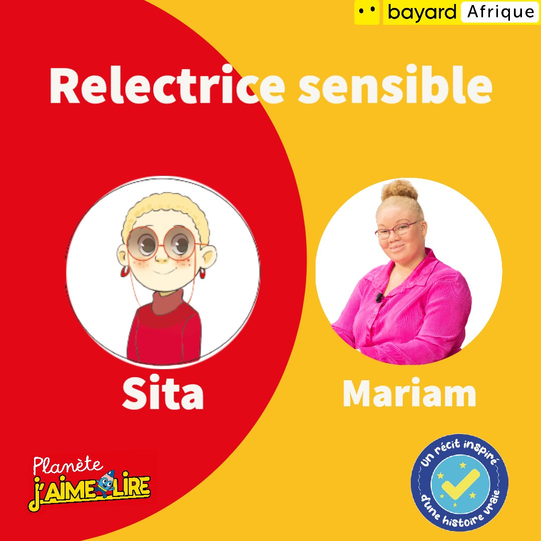 Sita a été inspirée de Mariam. Cette jeune femme a appris à faire de sa différence une force et à inciter de nombreux enfants atteints d'#albinisme à s'aimer.
"Les olympiades" écrite par Carmen Manga et Illustrée par Martial Agbré du #PlaneteJaimeLire numéro 81. 

 #tolerance