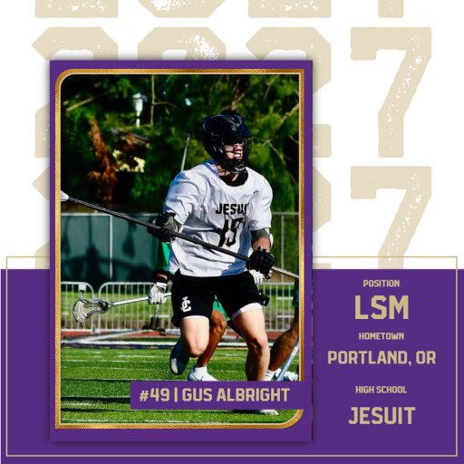 Sewanee Lacrosse (@sewaneetigerlax) on Twitter photo Our next Class of 2027 member is Gus Albright!! The LSM from Oregon played for <a href="/TheSaderNation/">Jesuit Crusaders</a> and for Team Oregon! Welcome, Gus!! #YSR Our next Class of 2027 member is Gus Albright!! The LSM from Oregon played for <a href="/TheSaderNation/">Jesuit Crusaders</a> and for Team Oregon! Welcome, Gus!! #YSR