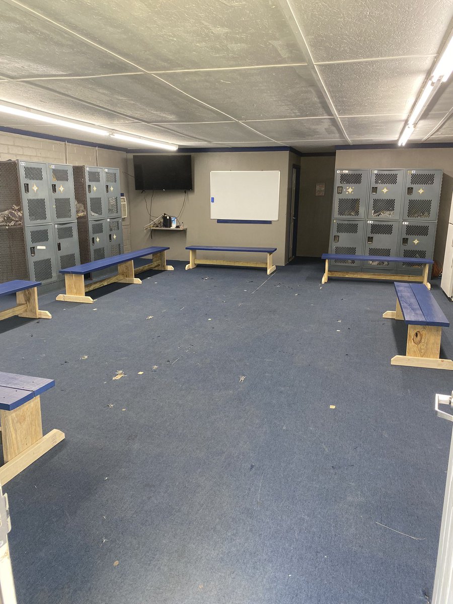Got some locker room renovations going on. Couple more things to do! Here’s progress so far!