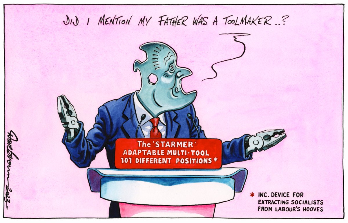 DaveBrownToons's tweet photo. Tomorrow's @Independent cartoon... #KeirStarmer #LabourParty #ClassCeiling https://t.co/lxGVV3zMTB