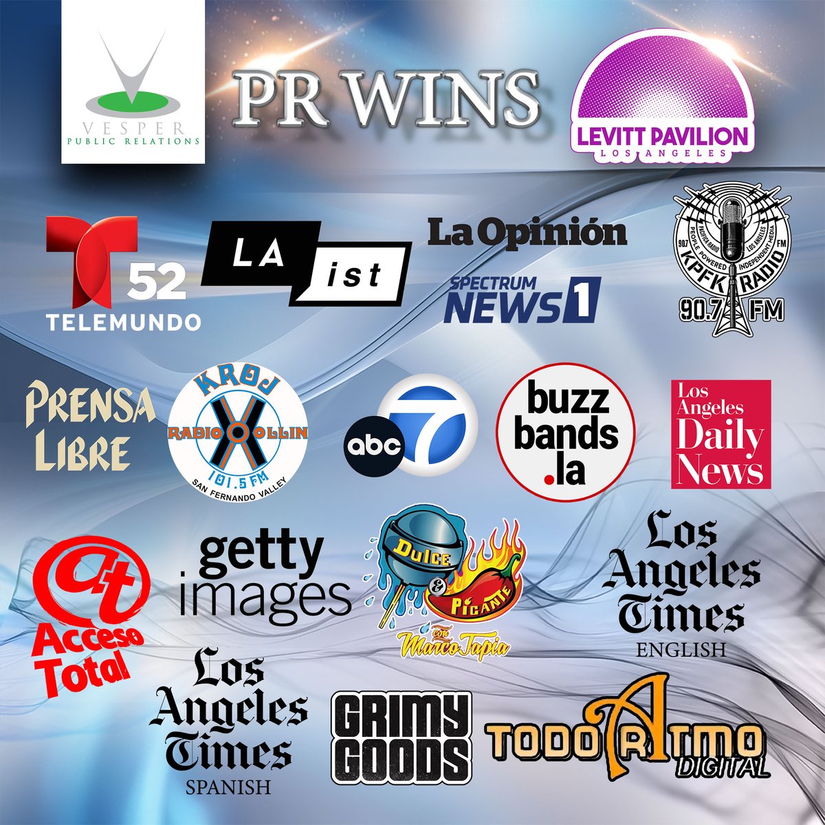 VesperPR's tweet photo. Check out some of our media wins & media partnerships thus far for our client
@LevittLA
Thank you ! Lets go get some more ! Season 2023 #levittla #levittlosangeles #prlife https://t.co/3bFpZbgxqi