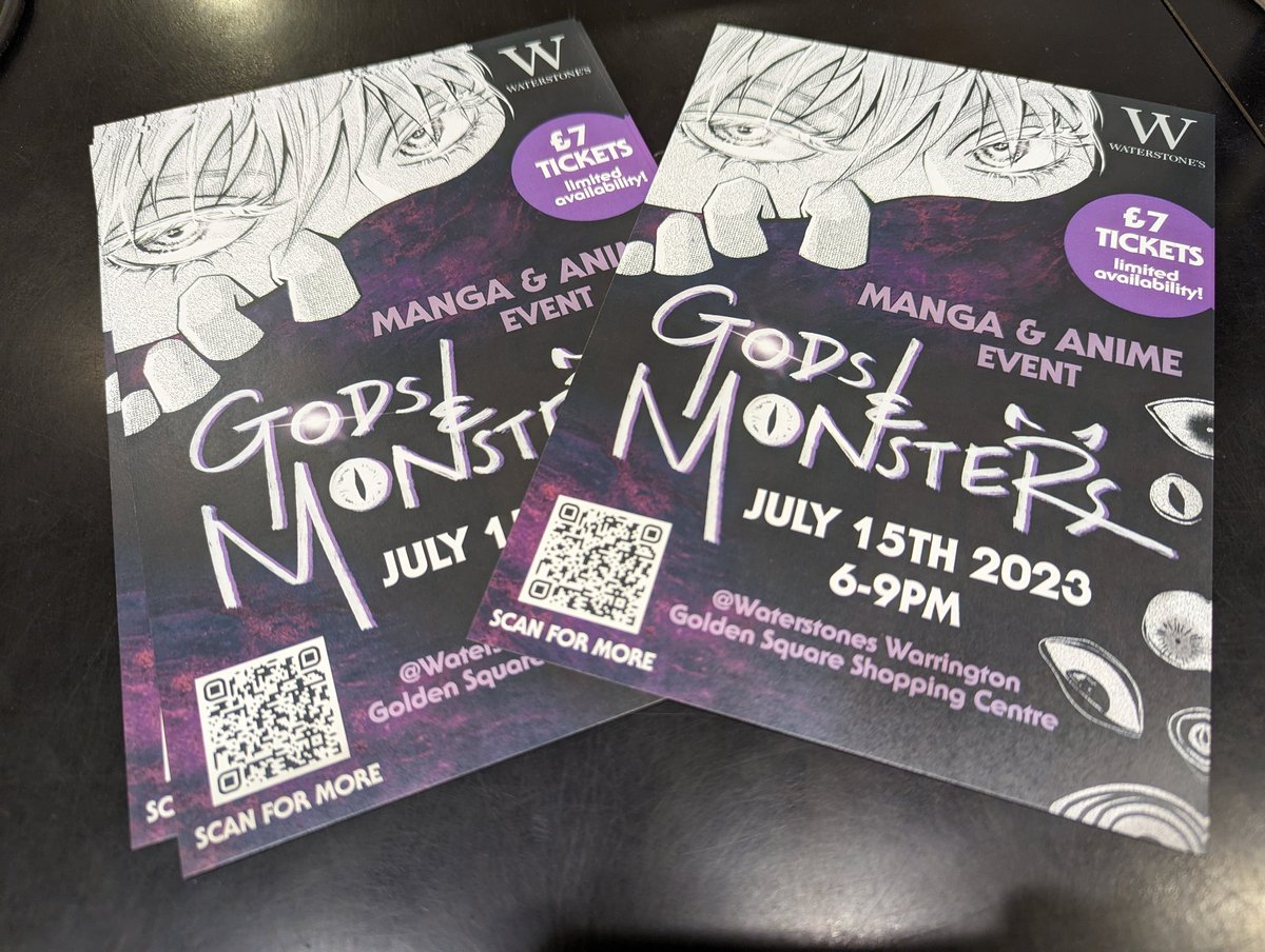 Have you got tickets for our next #manga event on July 15th? Cosplay, Quizzes, and a whopping 20% off manga all night. Tickets and more info available here waterstones.com/events/gods-an… or instore! A birdy tells me we don't have many tickets left, so be speedy... 🏃🏃🏃