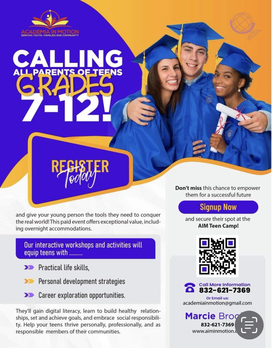 aimImagine's tweet photo. #Academiainmotion is excited to announce that @houstonpolice will be participating in our annual Teen Camp. The HPD Victim Services Department will present a workshop for our teens on “Healthy Vs Unhealthy Relationships “. Register for this camp today. #spacesarelimited https://t.co/oOfMP3cWyY