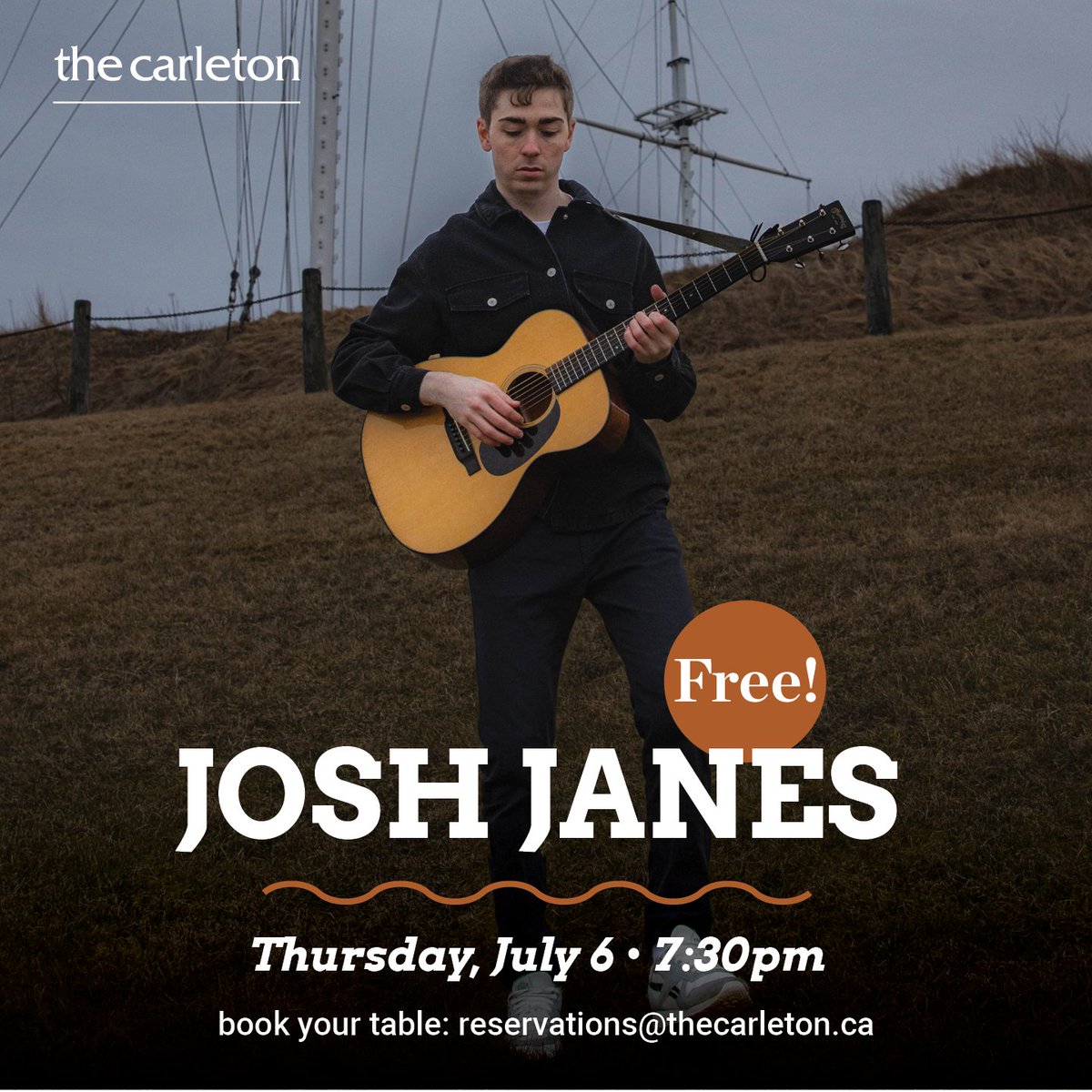 Tonight! Young up-and-coming Halifax singer-songwriter Josh Janes will make his first appearance at The Carleton. He’ll be on stage for three sets, starting at 7:30pm. FREE ADMISSION #joshjanes #liveatthecarleton #downtownhalifax