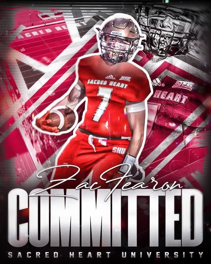 I am proud to announce that I’ll be furthering my academic and athletic career to play division 1 football at Sacred Heart University. I’d like to thank my family, every coach I’ve had, and most importantly, my Mom and Dad. #shugrit <a href="/Coach__Duke/">Kevin Duke</a> <a href="/CoachPSap/">Patrick Saporito</a> <a href="/senecafootball/">Seneca Football</a>