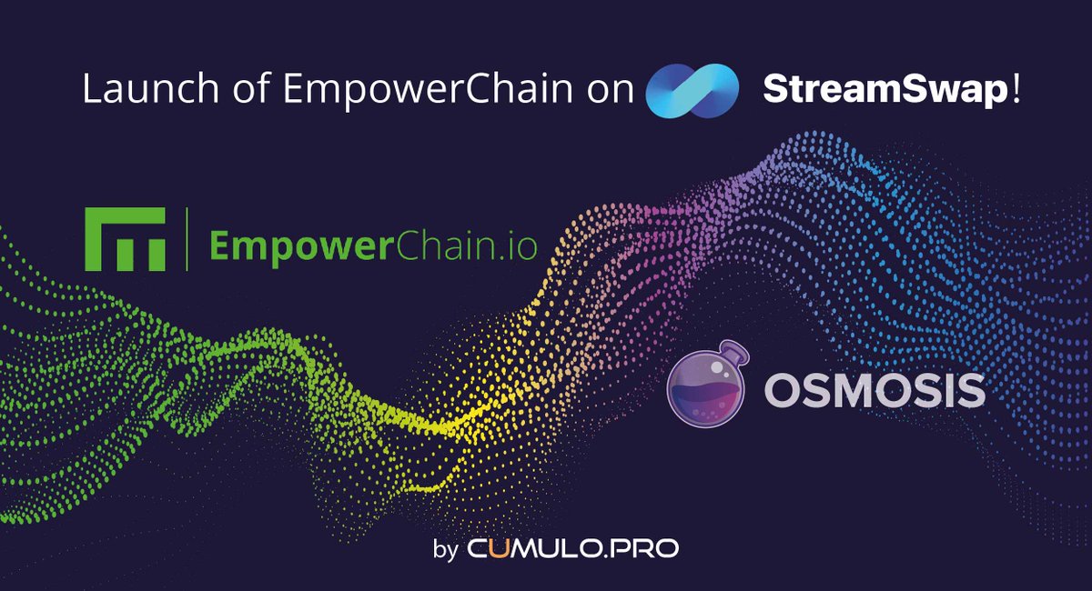1/ 🚀 Attention! <a href="/empowerchain_io/">EmpowerChain♻️💚</a> are starting the <a href="/StreamSwap_io/">StreamSwap ⚡️⚡️</a> bootstrapping  phase. Until 7 July at 6 PM UTC, you can exchange your #OSMO tokens for #MPWR. Participate now! 👇app.streamswap.io/stream/OSMO/5 #MPWRStreamSwap