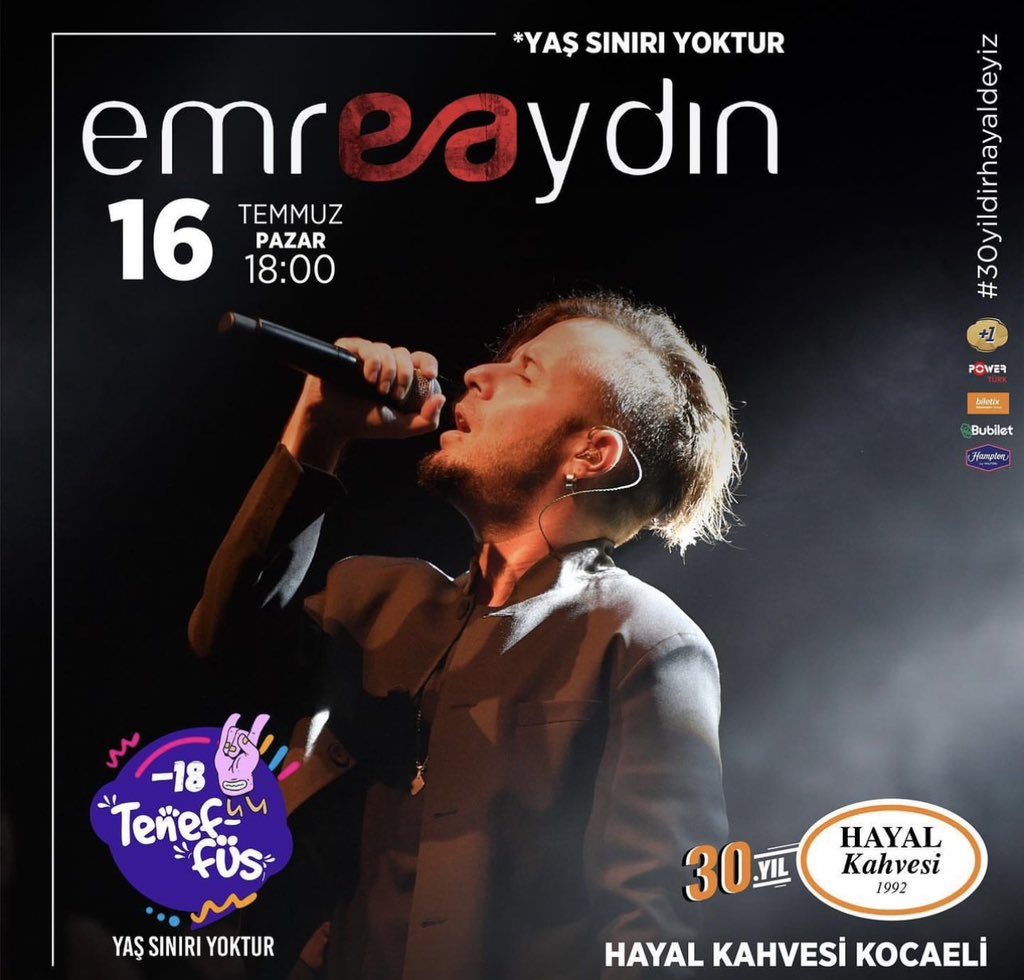 nefajans's tweet photo. Emre Aydın , senin şehrin Kocaeli’de🤩

🗓️ 16 Temmuz Pazar
➡️ Hayal Kahvesi Kocaeli

Rez : 0555 883 00 41 - 0533 638 80 41 

#nefajans #nefkonserleri #emreaydın #kocaeli #müzik #konser https://t.co/ASanOKJTDd