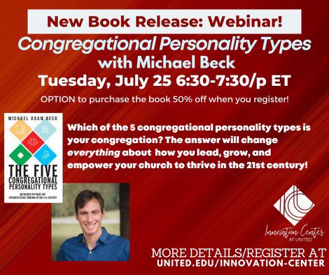invite_ministry's tweet image. Register for @reverendwild1’s webinar on his new book The 5 Congregational Personality Types! This webinar is hosted by United Theological Seminary and @snkibbey.

Learn more here: secure.acceptiva.com/?cst=QgYZDd
#5types #webinar