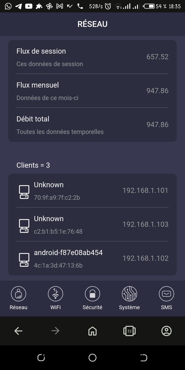 LFagbegnon's tweet photo. @celtiisbj Bonsoir , je veux comprendre la signification de " client "
Parce que j'ai beau changé mon mot de passe wifi mais je trouve le "android-f87......" connecté au poquet après un moment . merci de me repondre https://t.co/BvIbhNukCk
