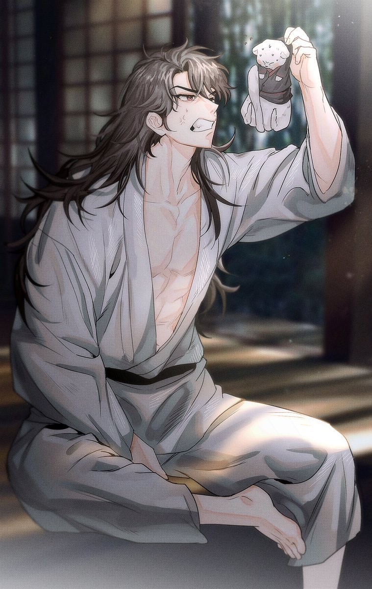 청명이 잘 때 장난치다 잡힌 백아...