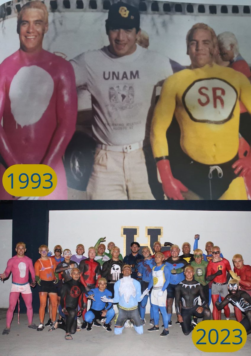 maximoavance's tweet photo. La novatada Puma 🔵🟡... hoy y hace 30 años cuando la realizaban los #CondoresCU 📸🏈

@Pumas_CUfba #ONEFA 

📸 Foto 1 tomada del libro "La Costumbre de Ganar, Cóndores Hombres de Respeto" https://t.co/Mk3CCNfaRF