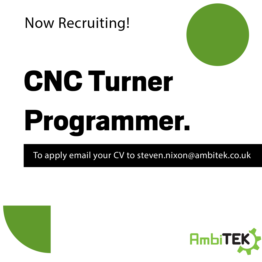 AmbitekRec's tweet photo. NEW OPENING: CNC Turner Programmer
Location: Clitheroe (BB7), Clitheroe
Full Details: https://t.co/cuAQlqUXr4

#Manchester #Manchesterjobs #EngineeringJobs #Engineer #Mcr #UKJobSearch https://t.co/kFMuk1U3TR