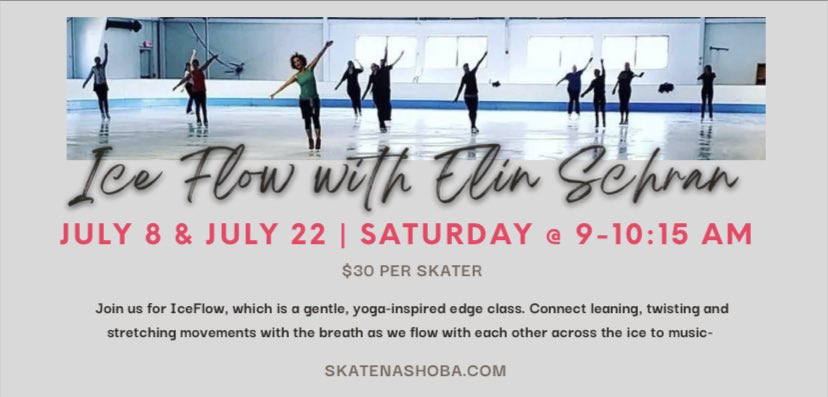 Ice Flow with Elin this Saturday, July 8th, 9-10:15 am! Walk ins welcome!