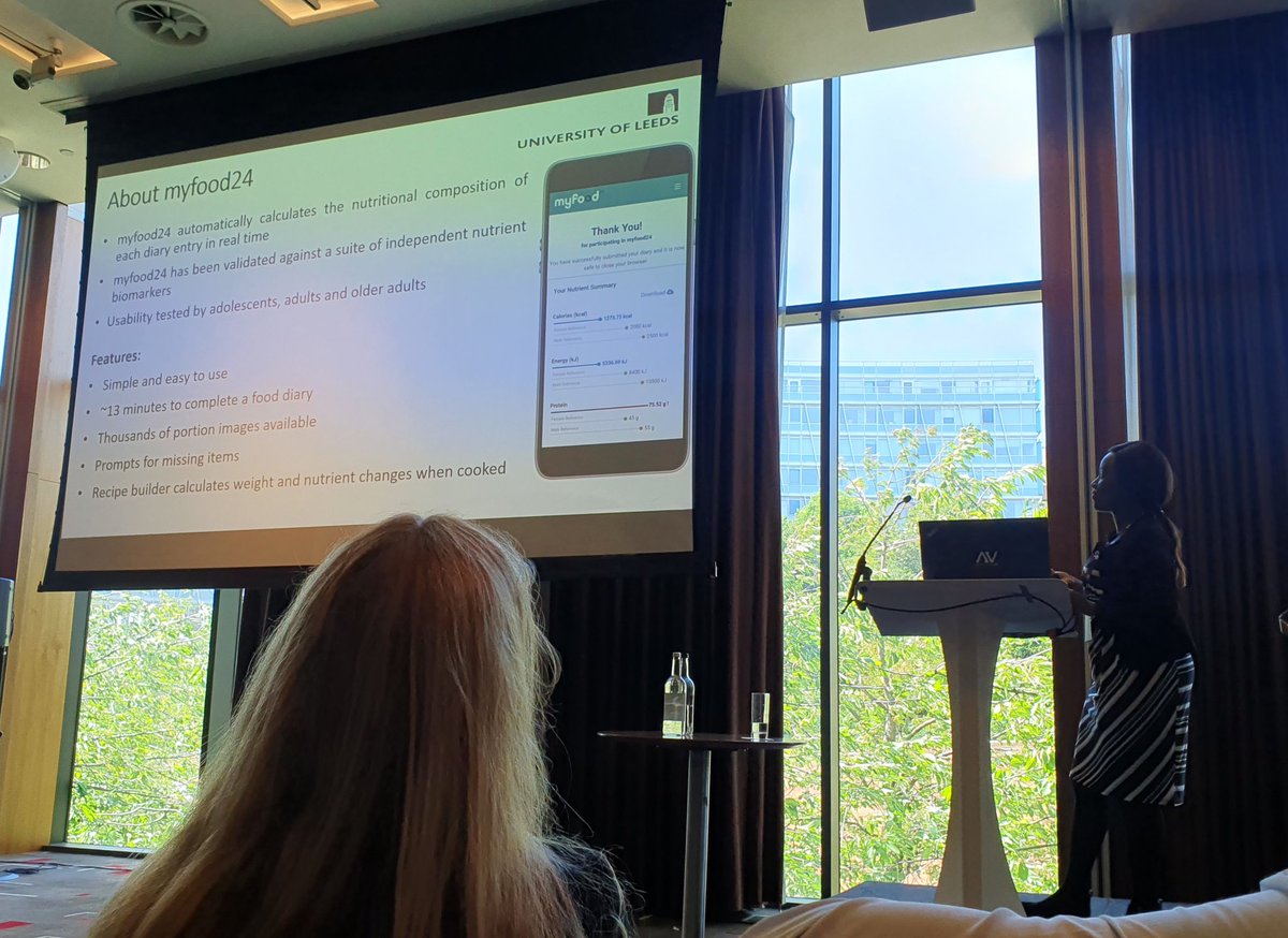 JanetCade's tweet photo. @ChinweUzokwe presenting her theme leading talk on developing a food database for West African foods @myfood24 #NSSummer23 @FoodSciLeeds https://t.co/tkHFMgOJNJ