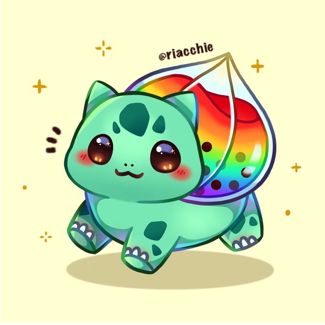 riacchie's tweet photo. A little late but happy pride! 🌈🏳️‍🌈

#art #artist #ArtistOnTwitter #gay #pride #PrideMonth #bulbasaur #Pokemon #kawaii #cute https://t.co/Kx3zXn1UN1