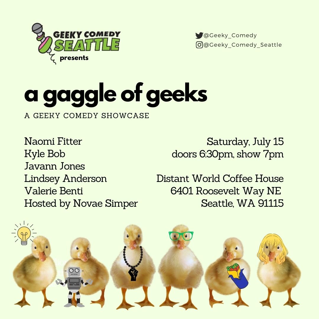 Geeky_Comedy's tweet image. Oooh, we are so excited to announce the next #GaggleOfGeeks show! 

You can get all the info and tickets at: tinyurl.com/GaggleComedy, and check this thread to meet the gaggle of geeks that make up the line up! 

🧵