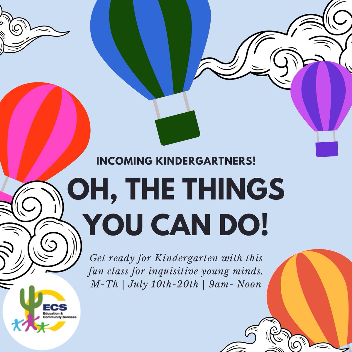 Don't miss out! Jump start the journey to kindergarten w/ this class for children who will be starting Kinder this August. Taught by BMES Kinder teachers Mrs. Steward &amp; Ms. Klebosky! Mon-Thurs 9am-Noon, July 10th -20th. Learn more &amp; register today: tinyurl.com/yc74vaz3